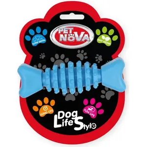 Suņu košļājamā rotaļlieta Pet Nova TPR Superdentbone zila 12 cm — TPR zobu kauliņš