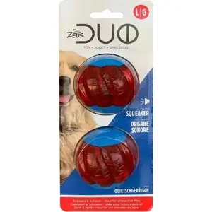 Rotaļlieta mājdzīvniekiem Zeus ZS Duo Ball 6,3 cm ar čīkstuli, komplekts 2 gab.