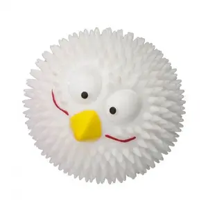 EBI Rubber Bird Biała/Wanilia S 6.30cm — pet toy rubber bird, small size 6.30 cm