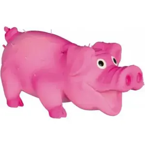 Игрушка Trixie латексный поросёнок с шипами, 10 см — для жевания и пищания