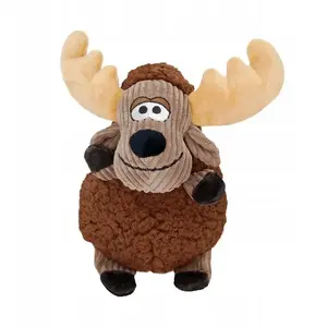 KONG Sherps Floofs Moose plīša rotaļlieta suņiem — KONG 341018, mīksta ar čīkstuli