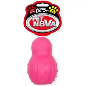 Pet Nova pet toy snowman TPR 9.5 cm, pink
