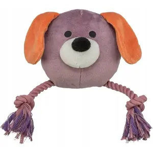 Игрушка для собак Trixie плюш с верёвкой 27 см со звуком