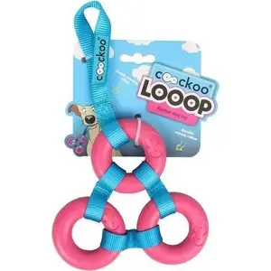 Mācību rotaļlieta COOCKOO LOOOP rozā — 26×15×2 cm mīksta interaktīva cilpa