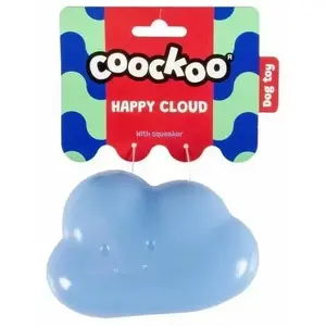 Suņu rotaļlieta COOCKOO Happy Cloud no TPR ar čīksti 13×10×6 cm — košļāšanas un spēļu rotaļlieta