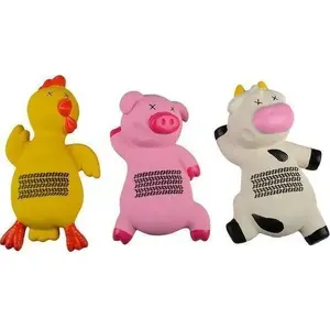 Игрушка для собак Duvo+ латексное животное (корова/свинья/курица) 11,5×21×5 см