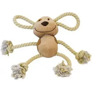 Plush Dog Toy with Rope 40 cm, Yarro International Zabawka Pluszowa - Wesoły Pies