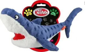 Плюшевая игрушка-акула для собак aqua nova DOG LIFE STYLE VAT018323 для игры и жевания