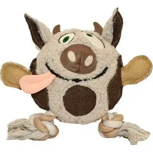 Мягкая игрушка для собак Duvo+ — Корова с верёвкой 29×16×10 см