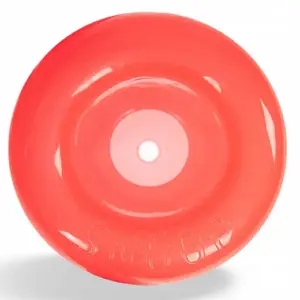 Dog treat toy Outward Hound Orbee-Tuff Lil Snoop — durable red treat-dispensing toy