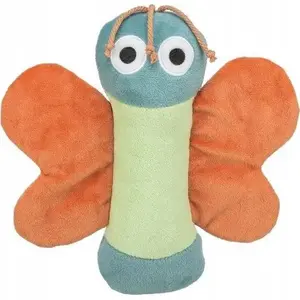 Игрушка для собак POLSYR Motyl, плюшевая 22 см с шуршащей фольгой