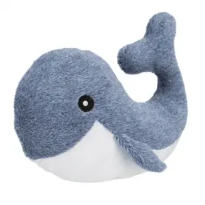 Plush pet toy Trixie TRIXIE 36040 — round plush ball for dogs and cats, Ø 25 cm, grey/white
