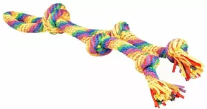 Pet toy Duvo+ elastic rope 4 knots multicolour 55x10x7 cm