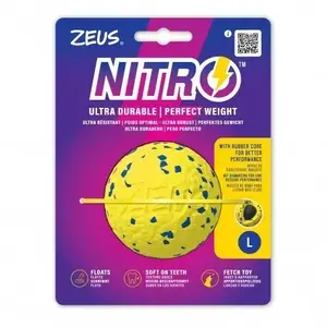 Hagen Zeus Nitro мяч с резиновым сердечником для собак, размер L 7,6 см