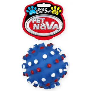 Игрушка для собак Pet Nova Vin Dentball Blue M 8,5 см — жевательный мяч для ухода за зубами