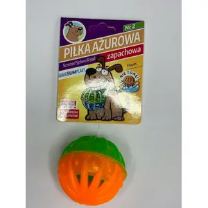 Mājdzīvnieku rotaļlieta Sum Plast caurspīdīgs bumba SUM-PLAST ZABAWKA PIŁKA AŻUROWA 2/4, viegla plastmasas bumba