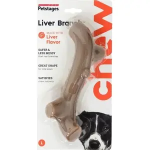 Игрушка для собак Petstages Liver Branch большая — плюшевая жевательно‑апортировочная PS68611