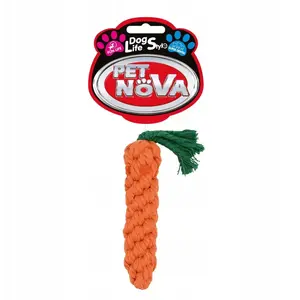 Mājdzīvnieku rotaļlieta Hurt-net ROPE-CARROT — virvju burkāna rotaļlieta suņiem