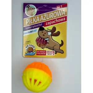 Sum Plast rotaļlieta mājdzīvniekiem — caurspīdīgs (ažūrs) bumba S-PAI, viegla spēļu/košļājamā bumba