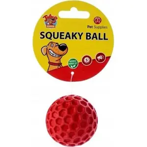 Squeaky Ball Small JW Pet Toby's Choice – TC10016, maza rotaļlieta mājdzīvniekiem ar čīkstuli, vinila