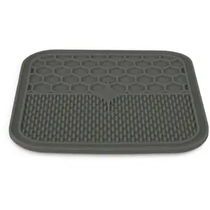 Suction Silicone Lick Mat for Dog and Cat Collar M, large gray 21×21 cm