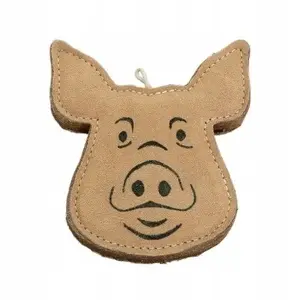 Dog Toy Cooper & Pals Pig Leather 14.5x15 cm, 20 mm stuffing opening