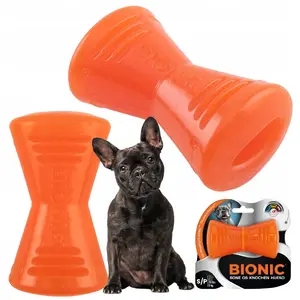 Игрушка-кусалка Bionic кость S 9,5 см — резиновая жевательная игрушка для мелких собак