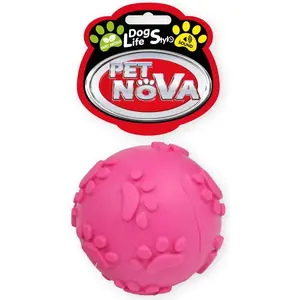 Pet Nova TPR Soundball розовый 6 см — игрушка для собак, TPR материал, пищалка
