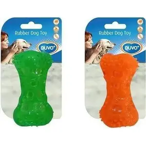 Игрушка для собак Duvo+ Плавающая кость 9,5 см оранжево‑зеленая
