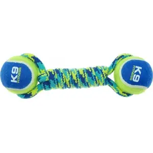 Suņu rotaļlieta Zeus — aukla ar divām bumbiņām K9 Fitness, 23 cm