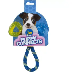 Игрушка для щенков JW Pet Puppy Connects – модульные мягкие кусачие и тяговые элементы