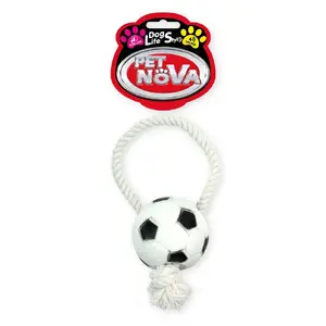 Игрушка Pet Nova Rope-Soccer Ball 28 см — Pet Nova VIN Rope-Soccer Ball 28cm
