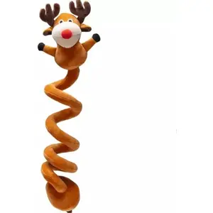 Dog Toy Cooper & Pals Reindeer Spiral 32 cm — plush chew and play toy