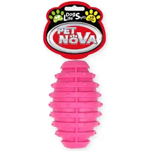 Игрушка для собак Pet Nova регбийный мяч розовый 10 см TPR