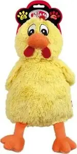 aqua nova plush squeaky chicken pet toy, 38 cm, yellow, model PETNOVA DUZY KURCZAK 4140