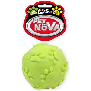 Pet Nova TPR Soundball Желтый 6 см — игрушка для собак, TPR материал, пищалка внутри
