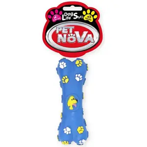 Suņu košļājamā rotaļlieta Pet Nova Vin Bone zila 15 cm — kaula formas rotaļlieta