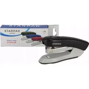 Степлер STARPAK STK-340P чёрный, настольный для скоб 12 мм, модель STK ZSZ63