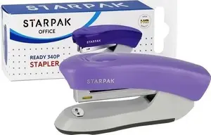 Степлер STARPAK STK-340P — настольный степлер, для скоб 24/6 и 26/6, фиолетовый