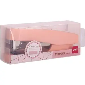 Степлер DELI 24/6, 26/6 для до 25 листов, розовый