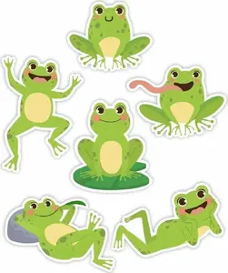 Window decorations LearnHow double-sided Spring Frogs 6 pcs