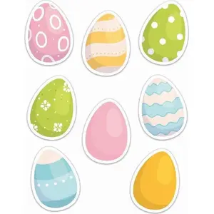 Window decorations LearnHow Pastel Easter eggs set — 8 pieces, model 483270