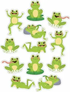 Window decorations LearnHow Żabki 01 two-sided set of 12 pieces