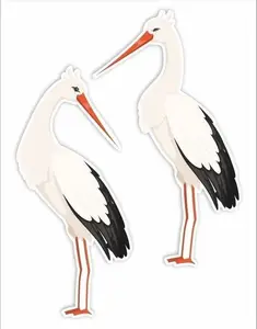 Window decorations double-sided LearnHow Bociany 01 set of 2