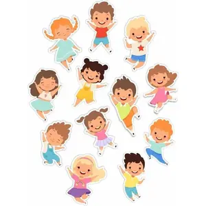 Window decorations double-sided LearnHow Wesołe dzieci set of 12 pieces