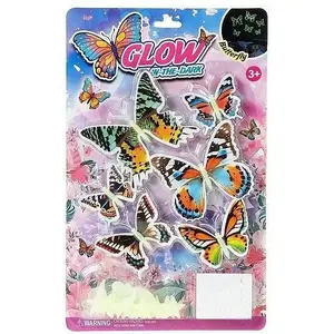 Wall stickers Adar - fluorescent butterflies, size 34.5×21.5×1.5 cm