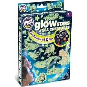 Glow-in-the-Dark Stars and Sea Creatures Sticker Set, MG B8632