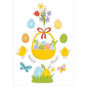 Window decorations LearnHow double-sided Easter set 13 pcs