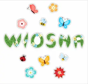 Decorative wall inscription LearnHow Napis dekoracyjny jednostronny - Wiosna 02 (16 elements)