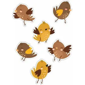 Window Decorations double-sided LearnHow Wróble 01 set of 6